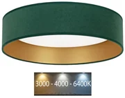 Brilagi - LED Stropné svietidlo VELVET LED/24W/230V 3000/4000/6400K zelená/zlatá BG0273