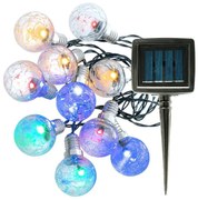 Garthen 86227 Solárna svetelná reťaz 10 LED, 345 cm, teple biela / farebná