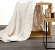 DEKA Z MIKROFLANELU CARO 170X210 CM KRÉMOVÁ