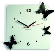Moderné hodiny na stenu motýle I SENTOP FL-z29-RAL9010-9005