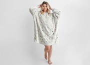 XPOSE® Mikinová deka s barančekom DIVOKÉ MAKY - svetlo sivá