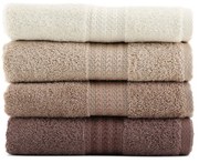 Súprava 4 hnedých bavlnených uterákov Foutastic Home, 50 × 90 cm