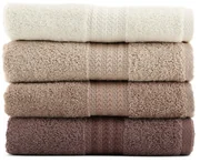 Súprava 4 hnedých bavlnených uterákov Foutastic Home, 50 × 90 cm