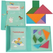 Magnetická knižka 3D puzzle - tangram bloky