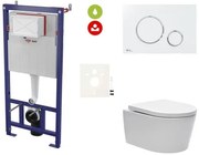 Cenovo zvýhodnený závesný WC set SAT do ľahkých stien / predstenová montáž + WC SAT Brevis SIKOSSBR70K
