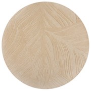 Flair Rugs, Kusový koberec Solace Lino Leaf Natural kruh, 160x160 (priemer) kruh, béžová, obývacia izba