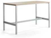 Stôl VARIOUS, 1800x800x1050 mm, strieborná, dub