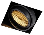 Zápustený reflektor čierny GU10 AR111 bez rámu - Oneon Honey