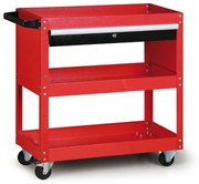 Mobilný dielenský policový vozík na náradie so zásuvkou, 700 x 350 x 770 mm