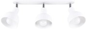 Stropné svietidlo Elba, 3x biele kovové tienidlo (možnosť polohovania)