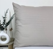 Obliečka na vankúš Damašek béžová 70x90 cm – pruhovaný vzor, zips, elegantná bavlna