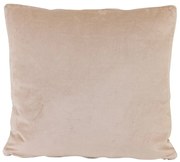 Béžovo ružový zamatový štvorcový vankúš Daloa - 50 * 50 cm