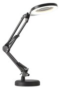 LED Stm. stolná lampa s lupou 2v1 AURIQ LOUPE LED/10W/5V 3000/4000/6500K čierna
