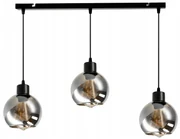 BERGE Sklenená LED stropná lampa 3xE27 - dymová guľa