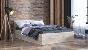 Posteľ s matracom, roštom a úložným priestorom - DUB SONOMA ​​- šírka 120cm