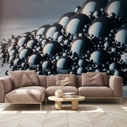 Fototapeta - Hromada čiernych guľ (147x102 cm)