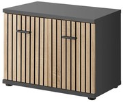 Botník Mablo F (antracit + dub artisan + čierna). Akcia -22%. Vlastná spoľahlivá doprava až k Vám domov. 1097705