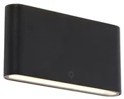 Moderná vonkajšia nástenná lampa čierna 17,5 cm vrátane LED IP65 - Batt