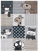 Dywany Łuszczów, Detský kusový koberec Fun Pets grey, 80x150, šedá, detská izba