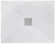 Rea Black Rock, konglomerátová sprchová vanička 100x80x3,5 cm, biela, REA-K5581