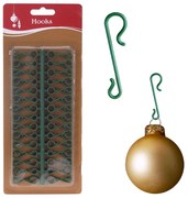 VILDE Háčiky na vianočné ozdoby 3,5 cm, zelené (plastové), 60ks