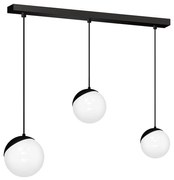 Závesné svietidlo Sfera, 3x biele sklenené tienidlo, b
