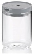 KELA Dóza ARIK sklo šedá H 11cm Ř 10,5cm 600 KL-12107