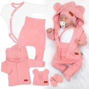 Bavlnená súprava pre bábätko do pôrodnice 5D, Made with love, růžová 50 (0-1mm)