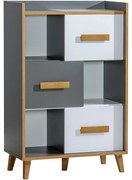 Regál krátky W5 Werso Riviera/Biely/Antracit