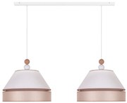 Duolla - Luster na lanku AVIGNON 2xE27/15W/230V biela/béžová