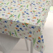 Biante Bavlnený obdĺžnikový obrus Sandra SA-601 Margaréty a zvončeky na bielom 50x100 cm