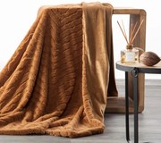 CHLPATÁ DEKA KATE 150X200 CM MEDOVÁ