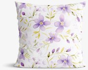 Goldea dekoračná obliečka na vankúš - kvety fialky 40 x 40 cm