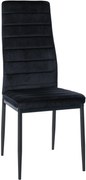 Jedálenská stolička Mayfair - zamat - Čierna