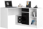 Rohový PC stolík Bahar  (čierny lesk). Akcia -20%. Vlastná spoľahlivá doprava až k Vám domov. 1069875