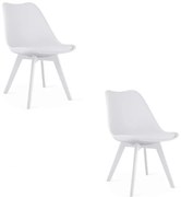 Set dvoch jedálenských stoličiek MARK biely (2 ks)