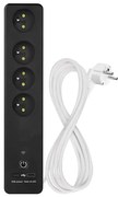 EMOS Chytrá predlžovačka GoSmart 4Z 2m Wi-Fi s vypínačom + USB-A + USB-C EMS1350