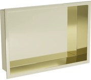 Mexen X-Wall-R, polička na zapustenie na obklad s golierom 45 x 30 cm, zlatá lesklá, 1950453010