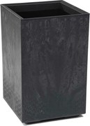 PLASTOVÝ KVETINÁČ NA KOLIESKACH BETONIQUE 60X40X40 CM IMITÁCIA BETÓNU ČIERNA