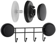 Erga Gavi, 4-háčik na uteráky na prísavke, čierna matná, ERG-YKA-CH.GAVI-H4-BLK