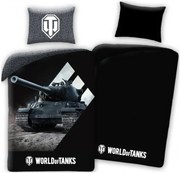 Bavlnené posteľné obliečky World of Tanks - so svietiacim efektom - 100% bavlna - 70 x 90 cm + 140 x 200 cm