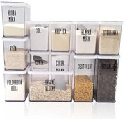 ZÁKLADNÁ sada dóz na potraviny ROTHO LOFT 12 ks - biela