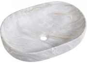 Cerano Deno, keramické umývadlo na dosku 590x410x145 mm, mramor svetlý, CER-CER-432956