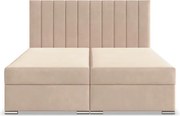 Manželská posteľ AGEN Velvet 160×200 cm béžová