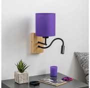 Brilagi - LED Nástenná lampa NUBILA WOOD 1xE27/25W/230V + LED/3W dub/fialová