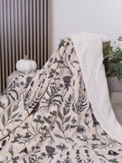 Baránková deka mikroplyš Exclusive 150 × 200 cm – Herbár béžový