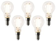 Sada 5 inteligentných LED žiaroviek E14 P45 4,5 W 470 lm 1800-4000K
