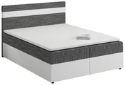 Manželská posteľ Boxspring 140x200 cm Mimosa Comfort (melírovaná sivá + biela) (s roštom a matracom). Akcia -20%. Vlastná spoľahlivá doprava až k Vám domov. 1056226
