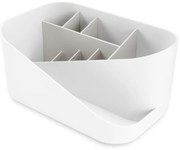 Biely plastový kúpeľňový organizér na kozmetiku Glam – Umbra