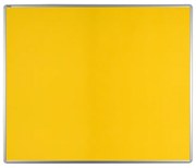 Textilná nástenka ekoTAB v hliníkovom ráme, 1200 x 900 mm, žltá